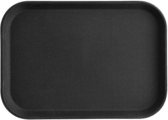 GTSA Kunststoff Rechteckig Serviertablett Rutschfest in Schwarz Farbe 35x27cm 173-1410 1Stück