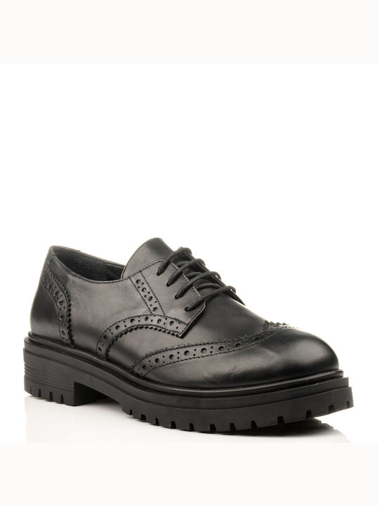 Mago Shoes Women's Oxford Shoes Black