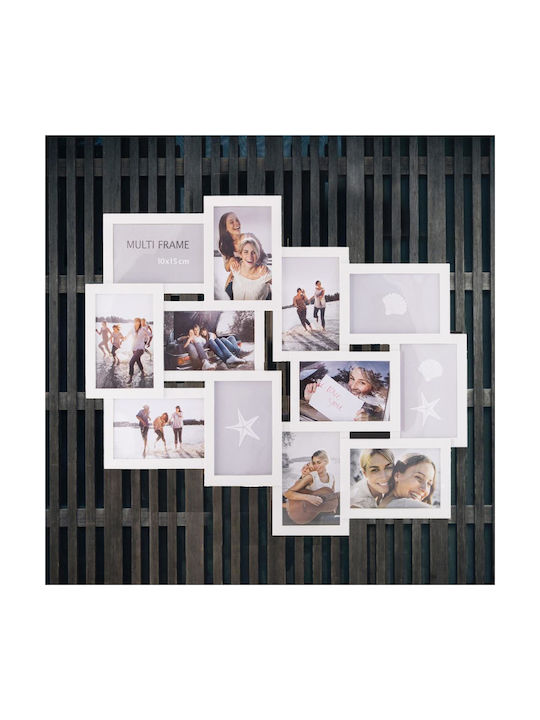 Rama Foto Multi De Perete 12 Fotografii Din Plastic Cu Ramă Albă