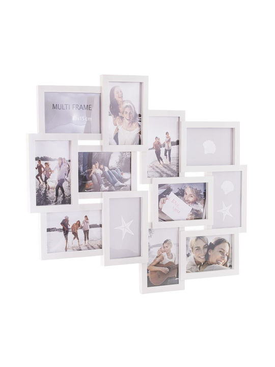 Rama Foto Multi De Perete 12 Fotografii Din Plastic Cu Ramă Albă