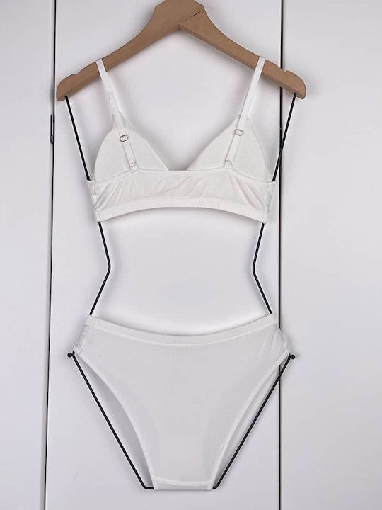 Women's Bra with Removable Padding White