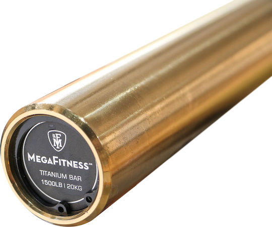 MegaFitness Ίσια Μπάρα Ολυμπιακού Τύπου Φ50 20kg Μήκους 220cm χωρίς Κολάρα