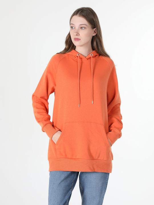 Γυναικείο Φούτερ με Κουκούλα Orange