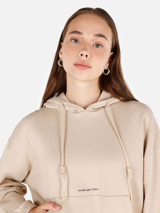 Женска суичър Худи Beige