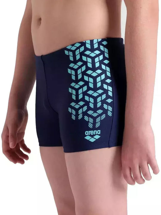 Arena Graphic Kids Swimwear Swim Shorts Navy Blue