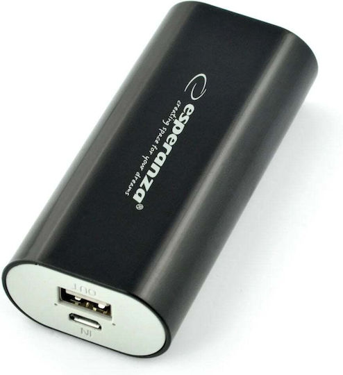 Esperanza EMP105 Power Bank 4400mAh με Θύρα USB-A Μαύρο