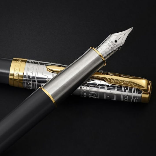 Parker Sonnet Writing Pen Fine Gold made of Brass with Blue Ink