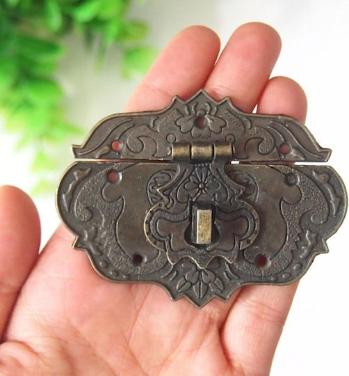 Clasp metalic bronz antic mare 75x57mm