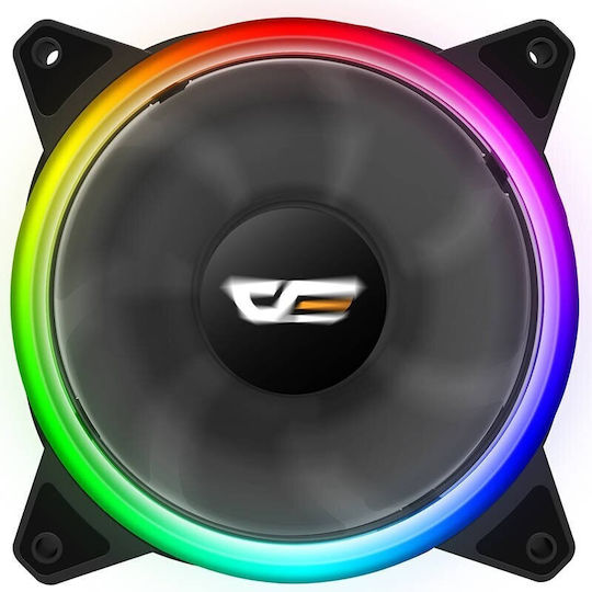 Darkflash DR12 Pro Case Fan 120mm 1200rpm 38cfm with ARGB Lighting and 4-Pin Molex Connection 5pcs