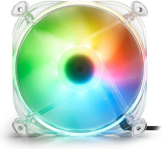 Sharkoon SHARK Disc Case Fan 120mm (1000rpm) με RGB Φωτισμό και Σύνδεση 3-Pin Λευκό