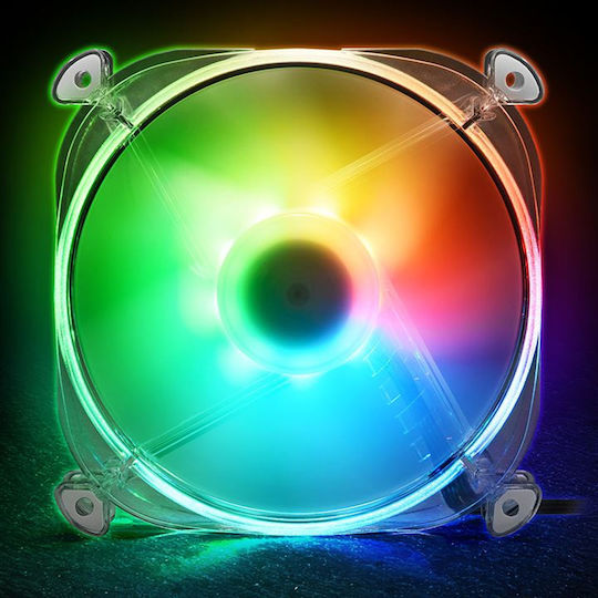 Sharkoon SHARK Disc Case Fan 120mm (1000rpm) με RGB Φωτισμό και Σύνδεση 3-Pin Λευκό