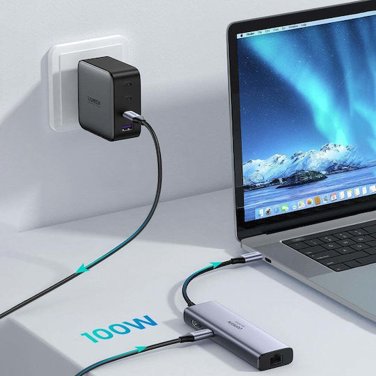 Ugreen CM511 USB-C Docking Station with HDMI 4K PD Gray