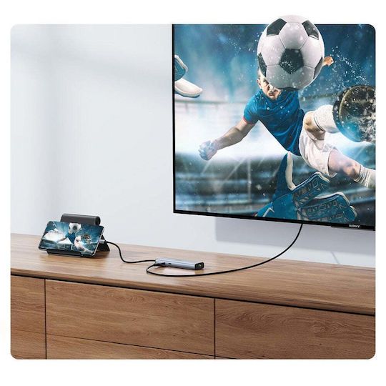 Ugreen CM511 USB-C Docking Station with HDMI 4K PD Gray