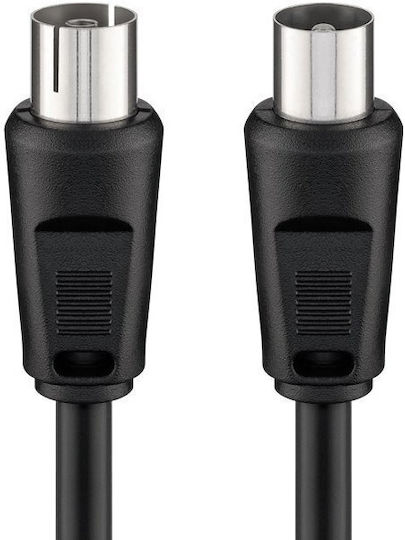 Powertech Antenna Cable Coax male - Coax female Black 1.5m (CAB-V004) 1pcs