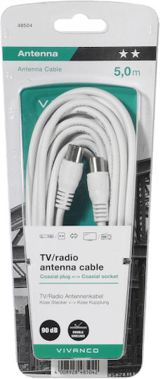 Vivanco Antenna Cable Coax male - Coax female 5m (48504)
