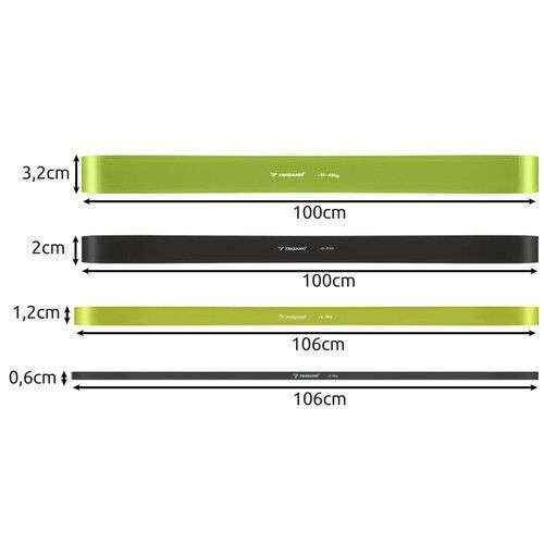 Trizand Loop Bands Set 4pcs Gray 1.06m