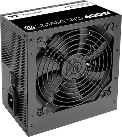 Thermaltake Smart W3 600W Black Computer Power Supply Full Wired 80 Plus Standard