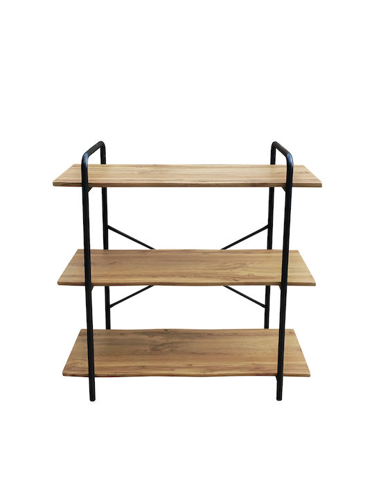 Shelf Wall Aveiro Natural/Black 80x34x80cm