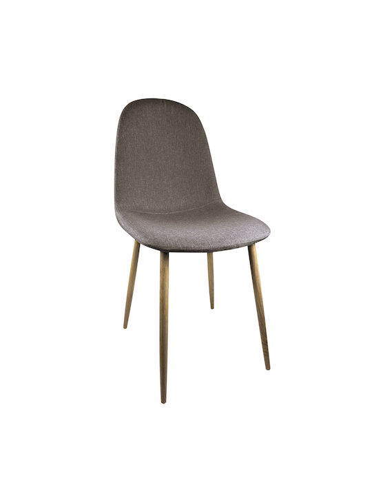 Toukan Dining Room Velvet Chair Brown/Natural 53x44x86cm