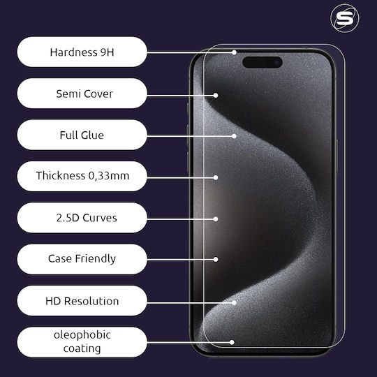 Hardy Glass Sonique Premium Series HD 9H Compatible with Xiaomi Redmi 12 4G / Redmi 12 5G