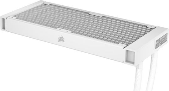 Corsair ICUE H100i RGB Elite Υδρόψυξη AIO CPU με 2 Ανεμιστήρες 120mm Λευκή