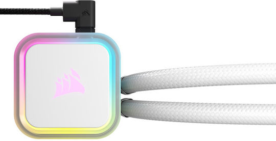 Corsair ICUE H100i RGB Elite Υδρόψυξη AIO CPU με 2 Ανεμιστήρες 120mm Λευκή