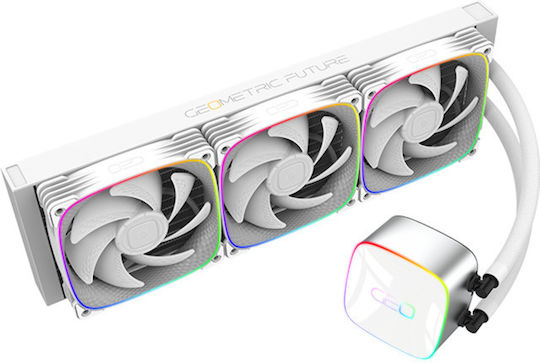 Geometric Future Geometric Future Eskimo Junior 36 Υδρόψυξη AIO CPU με 3 Ανεμιστήρες 120mm και ARGB Φωτισμό Λευκή