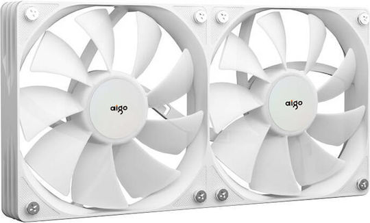Darkflash AP240 Water Cooling System AIO CPU with 2 120mm Fans and ARGB Lighting White