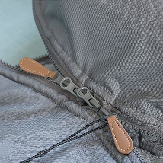 Universal Sac de picioare pentru cărucior Impermeabil Gri cu căptușeală Fleece 90x45εκ.