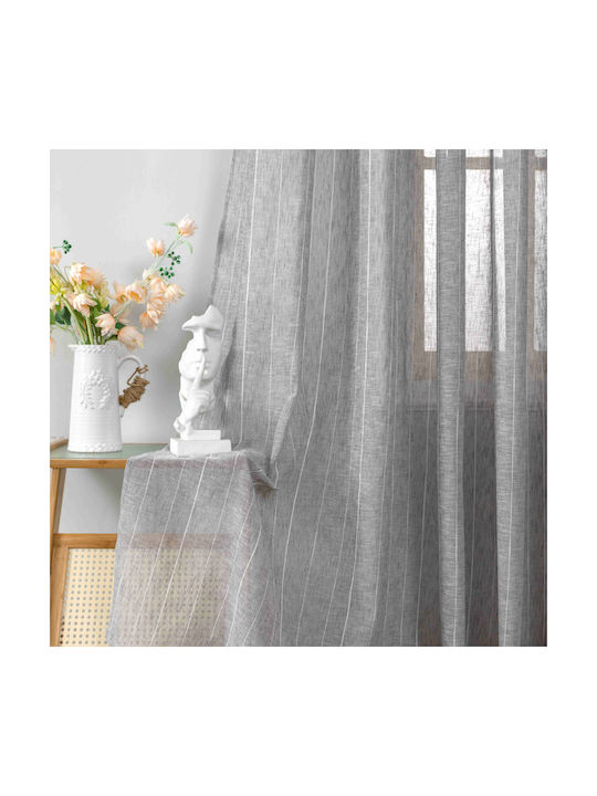 My Home Luxury Curtain with Pencil Pleat Gray 270x290cm