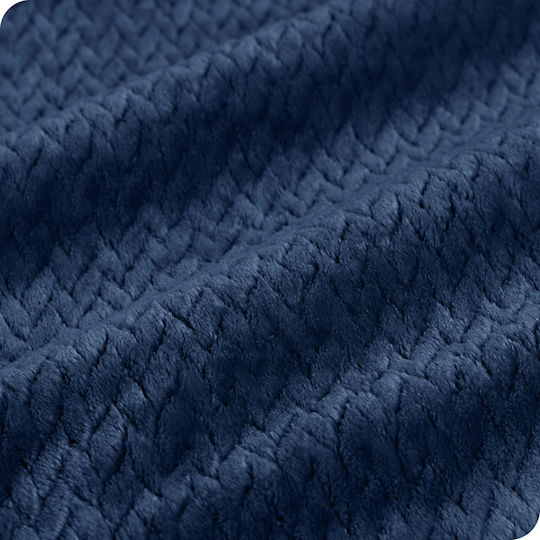 My Home Luxury Κουβέρτα Fleece Μονή 160x220εκ. Μπλε