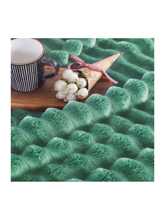My Home Luxury Κουβέρτα Fleece Υπέρδιπλη 220x240εκ. Πράσινο