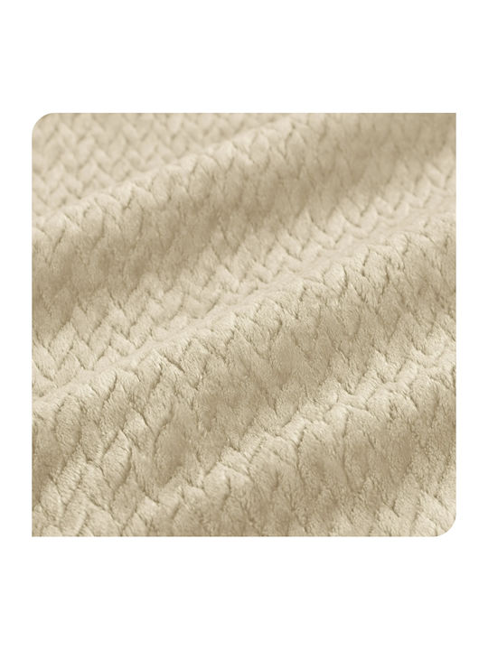 My Home Luxury Κουβέρτα Fleece Μονή 160x220εκ. Εκρού BL160-08