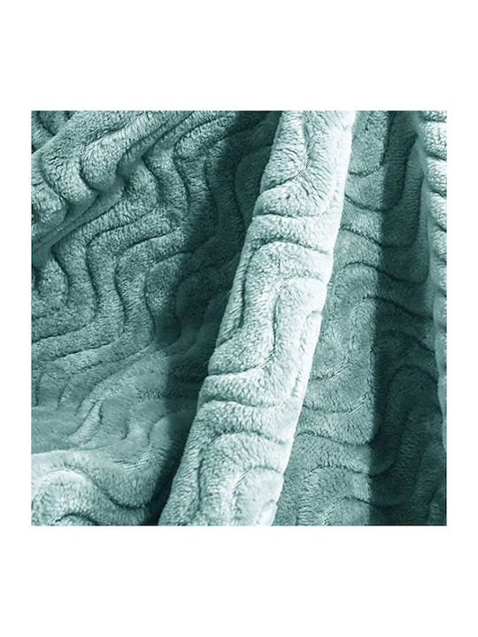 My Home Luxury Κουβέρτα Fleece Μονή 160x220εκ. Μέντα