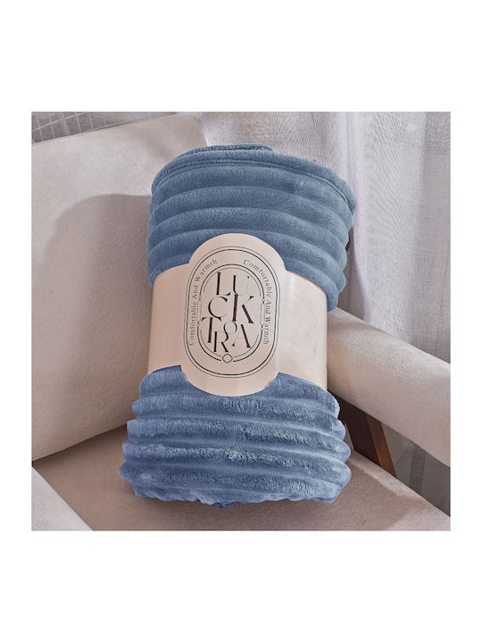 My Home Luxury Κουβέρτα Fleece Μονή 160x220εκ. Μπλε MRS-07