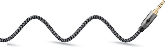 Goobay Καλώδιο Ήχου 3.5mm male - 3.5mm male Γκρι 5m με Επίχρυσους Ακροδέκτες 65276