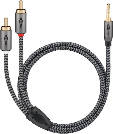 Goobay 3.5mm male - 2x RCA male Cable Gray 3m (65289)