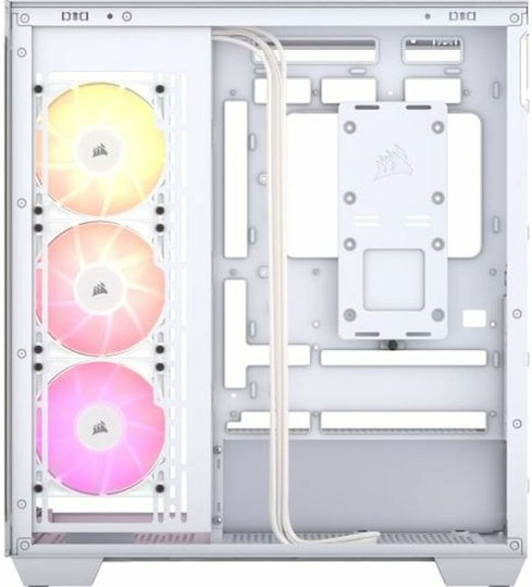 Corsair 3500X ARGB Gaming Midi-Turm Computergehäuse mit Seitenfenster Weiß