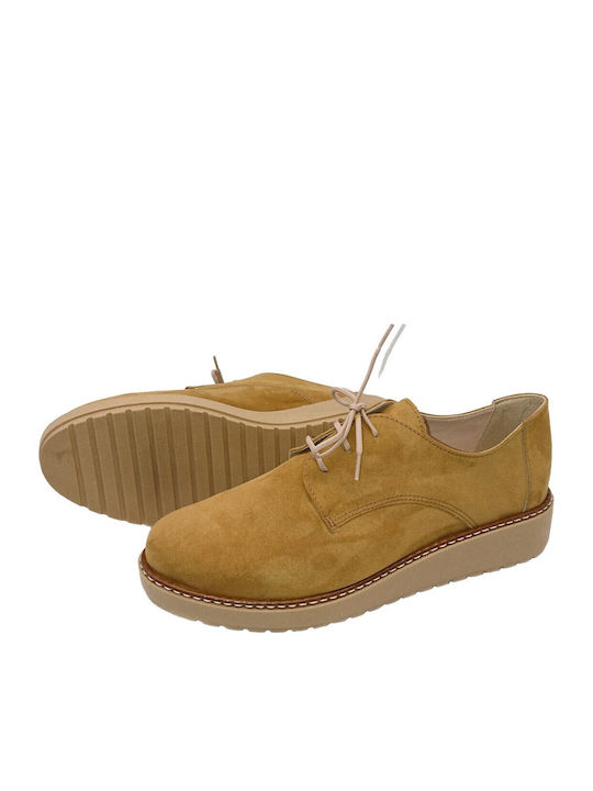 Wildleder Damen Oxfords in Braun Farbe