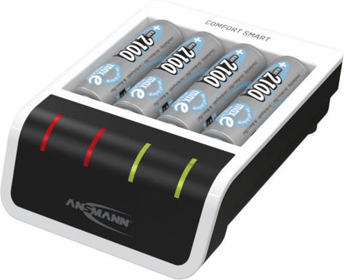 Ansmann Comfort Smart USB Φορτιστής 4 Μπαταριών Ni-MH Μεγέθους AA/AAA