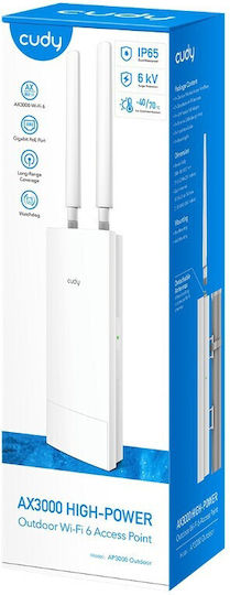 Cudy AP3000 AX3000 Външна Точка за Достъп Wi‑Fi 6 Двулентов (2.4 и 5GHz) за Външен Монтаж