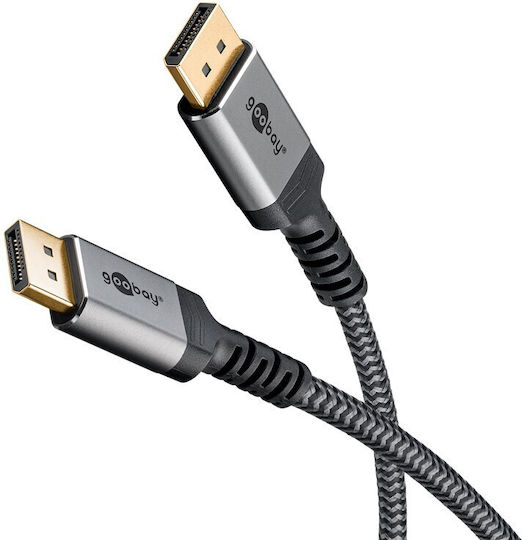 Goobay Кабел DisplayPort мъжки - DisplayPort мъжки 1м Сив (65264)
