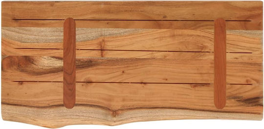 Стенен Рафт Live Edge Кафяв 60x30x2.5см