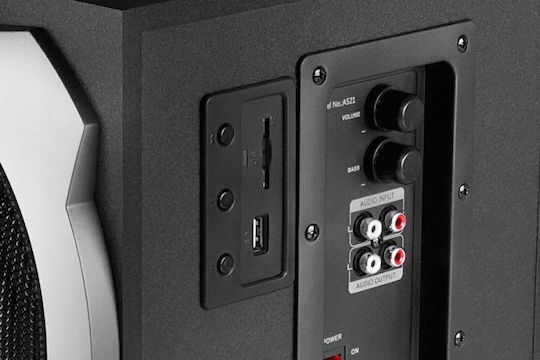 Fenda A521X Ασύρματα Ηχεία Υπολογιστή 2.1 με Bluetooth και Ισχύ 52W Μαύρα