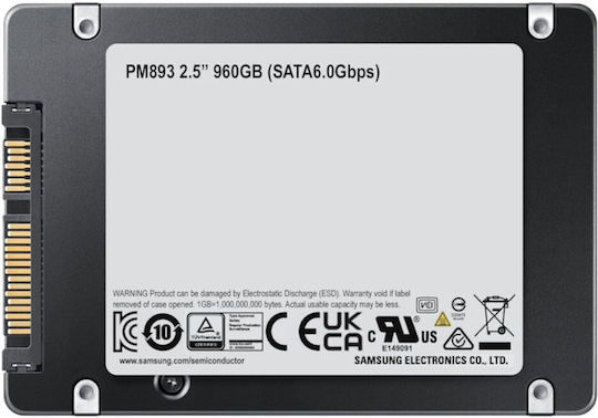 Samsung PM893 SSD 960GB Тип 2.5'' С Връзка SATA III MZ-7L396000 Насипно