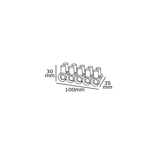 VK Lighting VK/B160/TR Clamp Strip 5 positions 1pcs