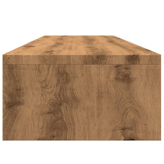 vidaXL Artisan Stejar Tabletop Suport pentru 2 Monitoare Stejar Maro