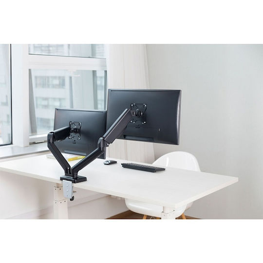 Techly ICA-LCD 462B Стойка за 2 Монитори до 32" Черна