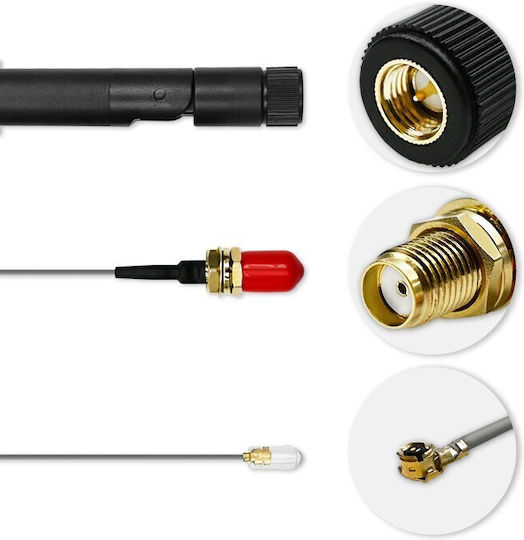 Qoltec 57046 Wi-fi Antenna 2.4/2.5 Ghz 5.1/5.8 Ghz 5dbi Omnidirectional Indoor