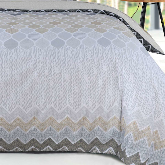 Espree Geo Σετ Σεντόνια Υπέρδιπλα με Λάστιχο 160x200+35εκ. Beige (4τμχ)